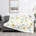 thumbnail image 2 of Honeii Chicken print throw blanket, crafted from cozy cotton flannel, offers versatile home decor as a bedding suitable for all seasons.-60"x50", 2 of 6