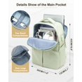 thumbnail image 3 of Mochila Suratio para portátil para mujeres y hombres, color verde, impermeable, 3 of 6