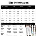thumbnail image 3 of Mens Cotton Linen Pants Loose Fit Drawstring Elastic Waist Trousers with Deep Pockets Lightweight Beach Summer Fashion Pants 2XL, 3 of 6