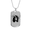 Military Chain (Gold), variant on Calavera Mexican Sugar Witch Face Dog Tag Necklace Stainless Steel 24" Chain Silver Tone or Gold Tone