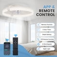 thumbnail image 3 of EDX Low-Profile Ceiling Fan with Light & Remote, Bluetooth App Control, Reversible Motor, Dimmable LED 3000K-6500K, Memory Function, 1-6H Timer, Quiet 44dB Flush Mount Fan, 3 of 10