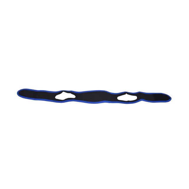 Ceinture anti-ronflement réglable en nylon respirant pour homme et femme, bleu et noir