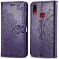 thumbnail image 3 of Samsung Galaxy A20S Case Leather Wallet Flip Magnetic Closure Case Samsung Galaxy A20S Phone Case with Card Slots Protective Cover Case for Samsung Galaxy A20S. SD Mandala - Purple, 3 of 11