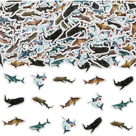 Fangleland 200 Pieces Shark Table Confetti - Ocean Animals Theme Decorations, Dessert Table Scatters, Baby Shark Bday Baby Shower Party Supplies