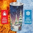 thumbnail image 3 of Snowman Christmas Tree Elk 20oz Tumbler with Lid And Straw Insulated Mug Stainless Steel Vacuum Double Wall Mug For< Car>, 3 of 8