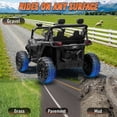 thumbnail image 6 of 4WD 24 Volt Ride on Toys with Remote, Joyracer 2 Seater Power UTV Wheels with 800W Motors, Bluetooth, Spring Suspension, LED Light, Black, 6 of 14