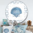 thumbnail image 3 of Designart 'Navy Blue Scallop Shell ' Nautical & Coastal Metal Circle Wall Art, 3 of 3