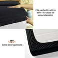 thumbnail image 4 of 600-TC Egyptian Cotton RV Camper - RV Sheets - 4 Piece Bed Set for Campers RV Short Queen 60" x 75" Sheets for RV Short Queen Sheet Set 6" Deep Fitted Sheet Luxury Soft (Black), 4 of 6