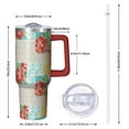 thumbnail image 2 of OBREWU Pioneer Flower Tumbler with Handle and Lid,Pioneer Flower 40oz Double Wall Vacuum Insulated Tumbler,Cups Gift for Women and Men, 2 of 7
