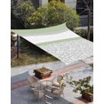 thumbnail image 3 of Sun Shade Sail 8'x10' Sage Green Grey Leaves Rectangle Sun Shade Sails Canopy Waterproof Stitching Stripes Outdoor Sunshades Sand UV Block Cover Shades Cloth for Patio Backyard Garden Deck Porch, 3 of 9