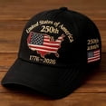 thumbnail image 4 of 250th Anniversary Baseball Cap–1776–2026 Patriotic Baseball Cap Adjustable Leisure Sunshade Baseball Cap, 4 of 4