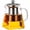 Transparent-18.6oz-square, variant on Black 18.6oz Borosilicate Glass Stovetop Kettle with Removable Stainless Steel Infuser