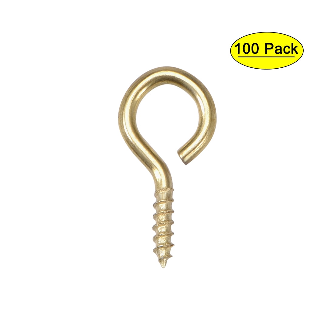 0.59" Small Screw Eye Hooks Self Tapping Screws Carbon Steel Screwin