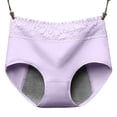 thumbnail image 4 of iHPH7 Period Underwear for Women Heavy Flow – Leakproof Cotton Menstrual Panties Light Violet XL, 4 of 5