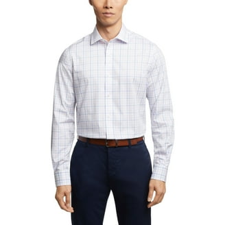 Tommy Hilfiger Men's Flex Cool Athletic Fit Dress Shirt Burgundy Navy 17.5  36 37 - Walmart.com