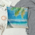 thumbnail image 2 of Orinice Palm Tree Blue Sky White Sand Graphic Decorative Pillow Cover for Home Couch Living Room 20x20in, 2 of 5