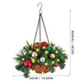 thumbnail image 4 of Cesta de Navidad Guirnalda Decoración del día de Navidad Guirnalda de Navidad Cesta de Navidad artificial, 4 of 5
