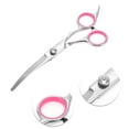 thumbnail image 3 of Unique Bargains 1 Pc Dog Grooming Scissors for Pets Shop 6.5 Inches Silver Tone Pink Stainless Steel, 3 of 4