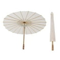 thumbnail image 5 of Elegant White Paper Umbrella, Perfect For Kids' Role Play  Art Projects, 5 of 6