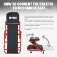 thumbnail image 3 of DNA Motoring TOOLS-00186 40 Inches 2 IN 1 Rolling Folding Car Creeper Seat 6 Pcs 2" Casters Red, 3 of 6