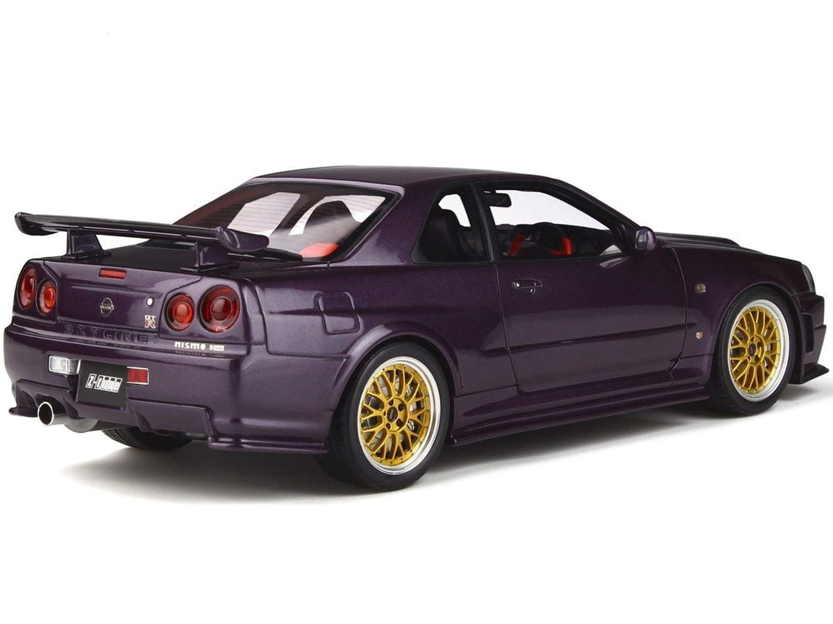 Nissan Skyline Gt R Nismo Z Tune R34 Midnight Purple Metallic With Gold Wheels Limited Edition To 2 000 Pieces 1 18 Model Car By Otto Mobile Walmart Com