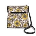 thumbnail image 2 of ZUXONGSY Leopard Butterfly Sunflower Print Leather Shoulder Bag for Women Fashion Shoulder Purse Bag Handbags Trendy Phone Wallet with Shoulder Strap for Outdoor Sports Business, 2 of 7