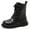 Black, variant on kkdom Boys Girls Kids Combat Boots Unisex Black 12 Little Kid