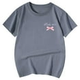 thumbnail image 3 of Shadoumai Girl's Graphic Tees Short Sleeve Crewneck T Shirts Casual Summer Tops Cute Preppy Clothes, 3 of 5