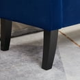 thumbnail image 4 of Royard Oaktree 52" Upholstered Storage Bench with Arms, Velvet Button-Tufted End of Bed Bench, Blue, 4 of 7