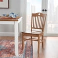 thumbnail image 2 of Linon Kelso Solid Wood Commercial Grade Set of Two Slat Back Chairs in Brown, 2 of 15