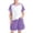 Purple, variant on Coerni Kids Athletic Outfits Two Piece Toddler Boys Girls Summer Shorts Set Cotton Short Sleeve Tshirt Drawstring Outfit