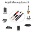 thumbnail image 2 of 6.35mm 1/4" Stereo Female To Dual 6.35 Male Y Splitter Adapter Cable 6.5mm, 2 of 5