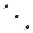 thumbnail image 1 of Soporte de pared antideslizante Yuarrent 10pcs Set Color Negro Metal 2 cm, 1 of 6