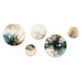 thumbnail image 2 of Designart "Abstracted Realities Green and Cream II" Abstract Metal Wall Art Set of 5 Piece, 2 of 5