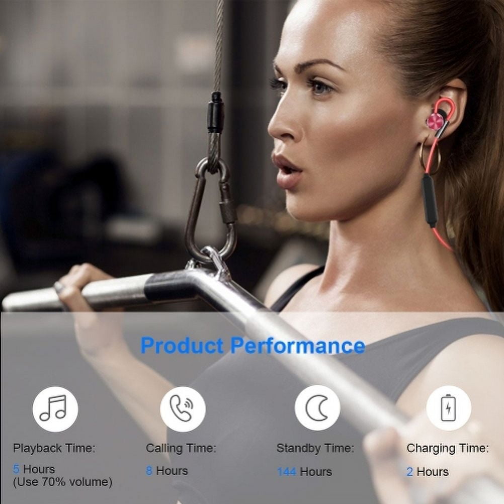 Earphones Sports Wireless Headset for for Google Pixel 4 / 4 XL Phones - Hands-free Microphone Neckband Headphones Earbuds Waterproof Hi-Fi Sound Q1V Compatible With Google Pixel 4, 4 XL