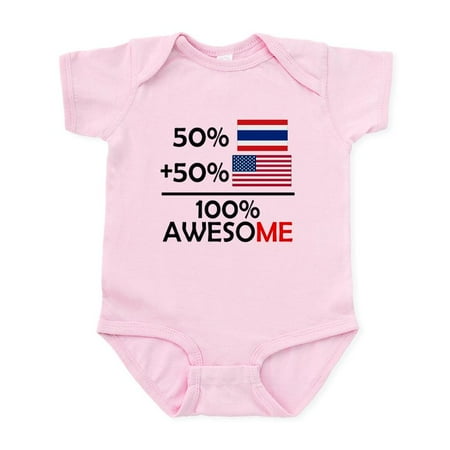 

CafePress - Half Thai Half American Body Suit - Baby Light Bodysuit Size Newborn - 24 Months