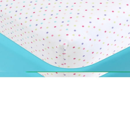 Garanimals Set of Two 100 Percent Cotton Play Yard Sheets, Turquoise
