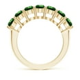 thumbnail image 2 of ANGARA Lab Grown 2.45 Ct Half Eternity Seven Stone Emerald Wedding Band for Women in 14K Yellow Gold (Size-4.5mm) | May Birthstone, Anniversary, Jewelry Gift for Women | Lab-Grown Emerald Ring, 2 of 9