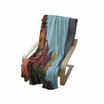 thumbnail image 4 of Rustic Wood Soft Flannel Fleece Throw Blanket, Fall Season Leaves with Vintage Style Canadian Maple Tree Foliage, Cozy Plush for Indoor and Outdoor Use, 60" x 80", Aqua and Multicolor, by Ambesonne, 4 of 6
