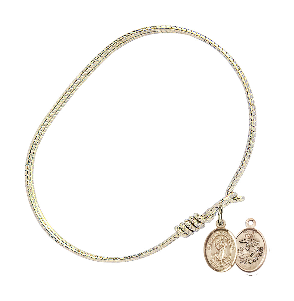 Paul of The Cross in Sterling Silver Bonyak Jewelry Oval Eye Hook Bangle Bracelet w//St