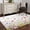 White Light Pink Light Yellow, variant on Round Area Rug 4 Ft, Watercolor Flowers Washable Non-Slip Circle Carpet for Living Room/Bedroom, Spring Daisy Floral Butterflly Beige Low-Profile Crawling Mats Collection Rugs for Indoor