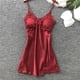 thumbnail image 2 of Gibobby Lencería de encaje Pad Dress Ropa de dormir de encaje Ropa interior Ropa de dormir Lencería Mujeres Íntimos(Vino CH), 2 of 4