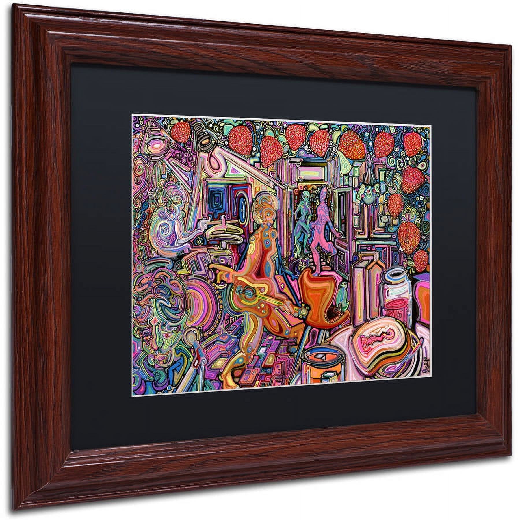 Trademark Fine Art "Strawberry Jam" Canvas Art by Josh Byer, Black Matte, Wood Frame