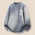thumbnail image 2 of uikmnh Sweaters for Men Solid Color Men's Knit Sweater Coat Fashionable Crewneck Long Sleeve Pullover Soft Comfortable Lightweight Versatile Layering Piece for Casual Daily Wear Size:M, 2 of 4