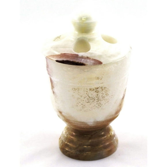 Nature Home Decor 542WO White Onyx Toothbrush Holder
