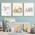 thumbnail image 5 of Póster de lienzo con cita de Dobby, impresiones artísticas, acuarela, fantástico cuadro de Niffler, castillo de invierno, imagen nevada, decoración de habitación infantil, 5 of 5