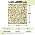 thumbnail image 2 of Yellow Lemon Fruit Slices White Pattern Square Fitted Tablecloth with Elastic Edge,Square Table Cover,Washable Elastic Table Cover for Home Kitchen Party Decor 34"x34", 2 of 6