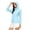 #Light Blue, variant on Women's Hooded Raglan Lightweight Waterproof Sun Protection Zip Up Outdoor Jacket,L,Women's Plus Size