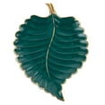 thumbnail image 1 of Shisuyan 1Pc Creative Leaf Shaped Jewelry Plate Multifunction Dessert Cake Tray Green, 1 of 9