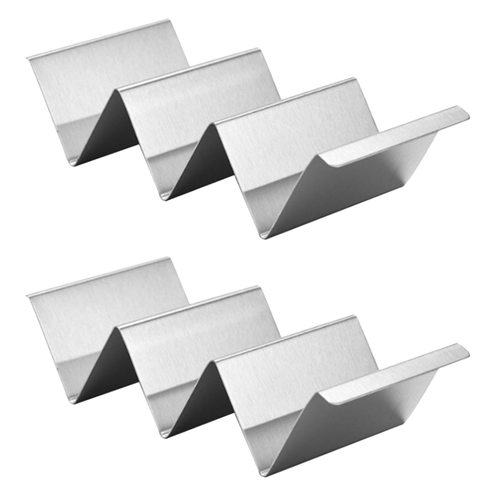Stainless Steel Taco Holder, Each Keeping Shells Upright Mexican Food